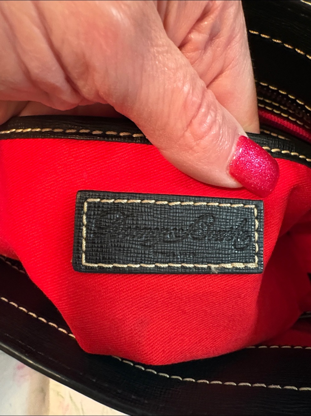 Dooney & Bourke Black Leather Tote Bag - Picture 11 of 16